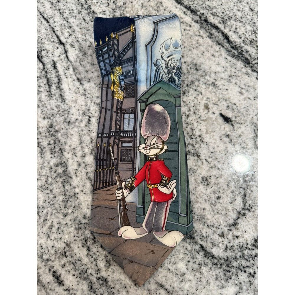 1993 Bugs Bunny Tie - Looney Tunes Buckingham‎ Palace Guard Bugs Necktie